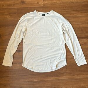 NWOT Cuts Clothing AO Long Sleeve Curve-Hem Tee Bone - XL
